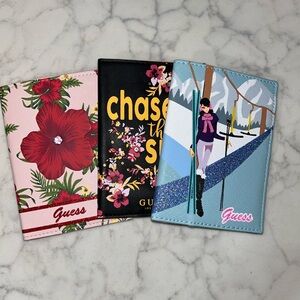 Guess Passport Holders set of (3) - Pink, Black, Blue